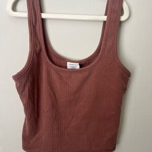 Ribbed Mauve Tank Top